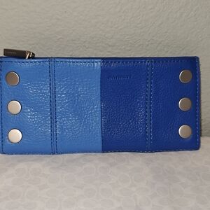 Hammitt 110 North Wallet In  Blue Colorblock Leather
